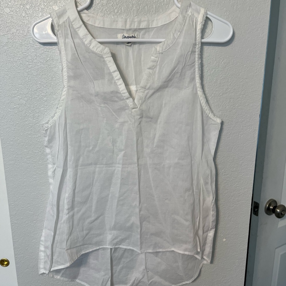 Aeropostale White Sleeveless Blouse